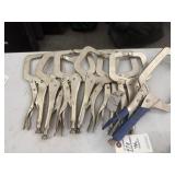 7 locking clamps