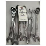 10 wrenches combination ratcheting wrenches, &