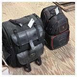 Two backpacks full of food