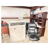 Office furniture upstairs large desk, credenza,