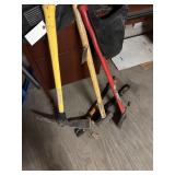 Mattock, gold devil sledgehammer, FISKARS loppers
