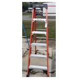 6 foot Orange fiberglass ladder WERNER
