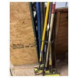 Extinction brushes, scrapers, 6 ft pry bar