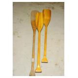 3 WOOD OARS