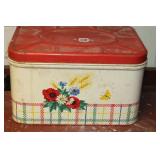 TIN DECORATED BREAD BOX