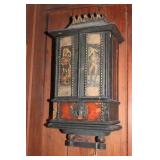 ANTIQUE WOOD WALL MOUNTED SHRINE CABINET