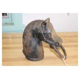 ORIGINAL CAST IRON HORSE HEAD HITCHING POST TOP