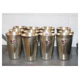 DOZEN SILVER PLATE TUMBLERS