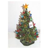 SMALL CERAMIC LIGHTED CHRISTMAS TREE