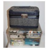 SEWING BOX AND TRAVEL VANITY BAG