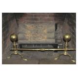 FIREPLACE ANDIRONS AND ARTIFICIAL LOGS