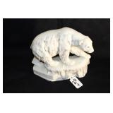 SITZENDORF PORCELAIN POLAR BEAR STATUE