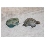 ROSENTHAL PORCELAIN FROG & TURTLE FIGURINES