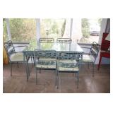 WROUGHT IRON PATIO TABLE & CHAIRS