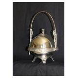 VICTORIAN SILVER PLATE BUTTER DISH