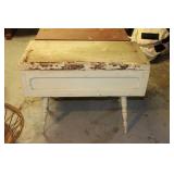 WOOD TOOLBOX ON LEGS
