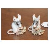 PAIR ESCHENBACH PORCELAIN MICE FIGURINES