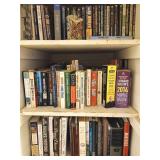 LARGE AMOUNT PAPERBACK BOOKS IN CLOSET