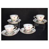 4 LEFTON CHINA CUPS & SAUCERS