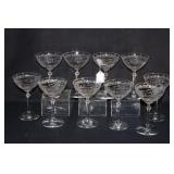 10PCS FOSTORIA "JUNE" STEMWARE