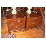 KITTINGER BUFFALO MAHOGANY END TABLES