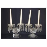 PAIR FOSTORIA 2-LIGHT CANDLEHOLDERS