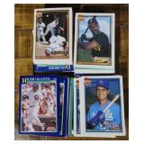 Stacks of Baseball Trading Cards