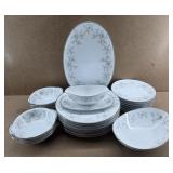 27pc Noritake "Arlene" China Dish Set