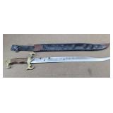 Arabian Style Sword w/ Wood & Brass Handle +