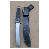Fixed Blade Tanto Point Knife w/ Sheath