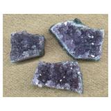3pc Natural Amethyst Cluster Geodes
