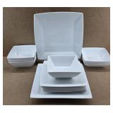 At Home 14pc Set White Dishes