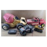 Vtg Cement Truck, 4x4 Red Chevy, Remote Control +