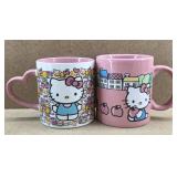 New Hello Kitty Pink & White Sculpted Mugs