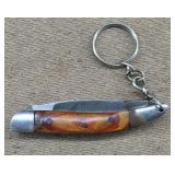 New Ombre Wood Handle Pocket Knife Keychain