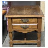 Broyhill 2 Drawer Wood Oak Nightstand