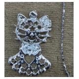 New 925 Open Bezel Cat Pendant & 925 Necklace