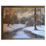 Winter River Landscape by Clayson Baker