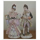 Pair of Courting Couple Figurines