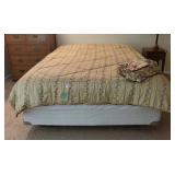 Queen Bed w/ Mattresses, Linens & Frame