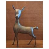 MCM Solid Brass Deer Fawn Standing Figure