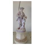 Victorian Male w/ Watering Can Lamp - works