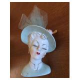 1940s-1950s Lady Head Vase/Planter