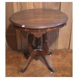 19th Century Victoria Eastlake Burl Parlor Table