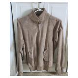 Sz12 Tan Suede Leather Jacket Vintage