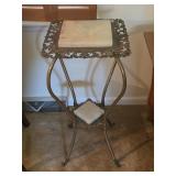 Victorian Brass & Marble Plant Stand