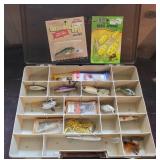 Vintage Fishing Lures w/ Tackle Box