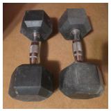 Hex Head Dumbell Weights - set of 2