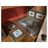 4pc Floral Framed Wall Art