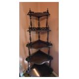 Victorian Etagere 5-tier Corner Wood Shelf